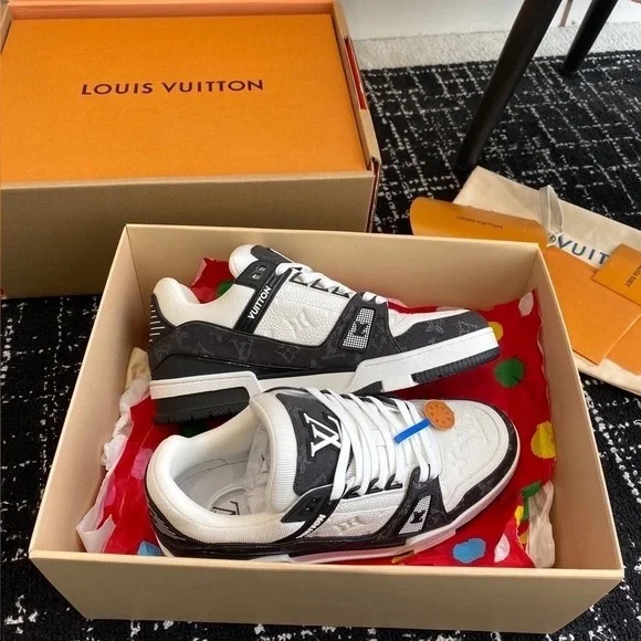 Louis Vuitton Black and White Sneakers
